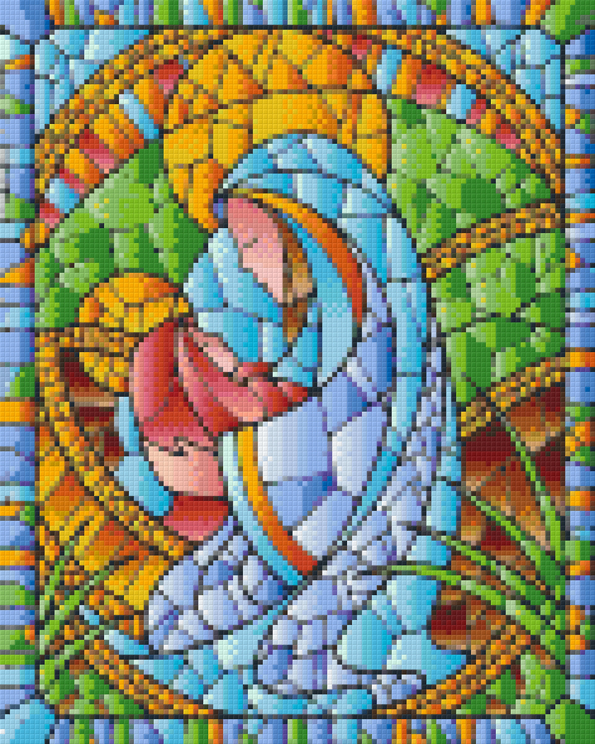 Mary And Child Nine [9] Baseplate PixelHobby Mini-mosaic Art Kit image 0